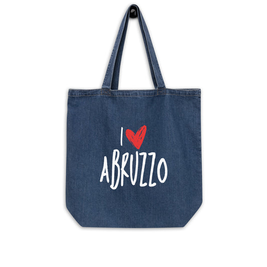 Organic Denim Tote Gag | I Love Abruzzo