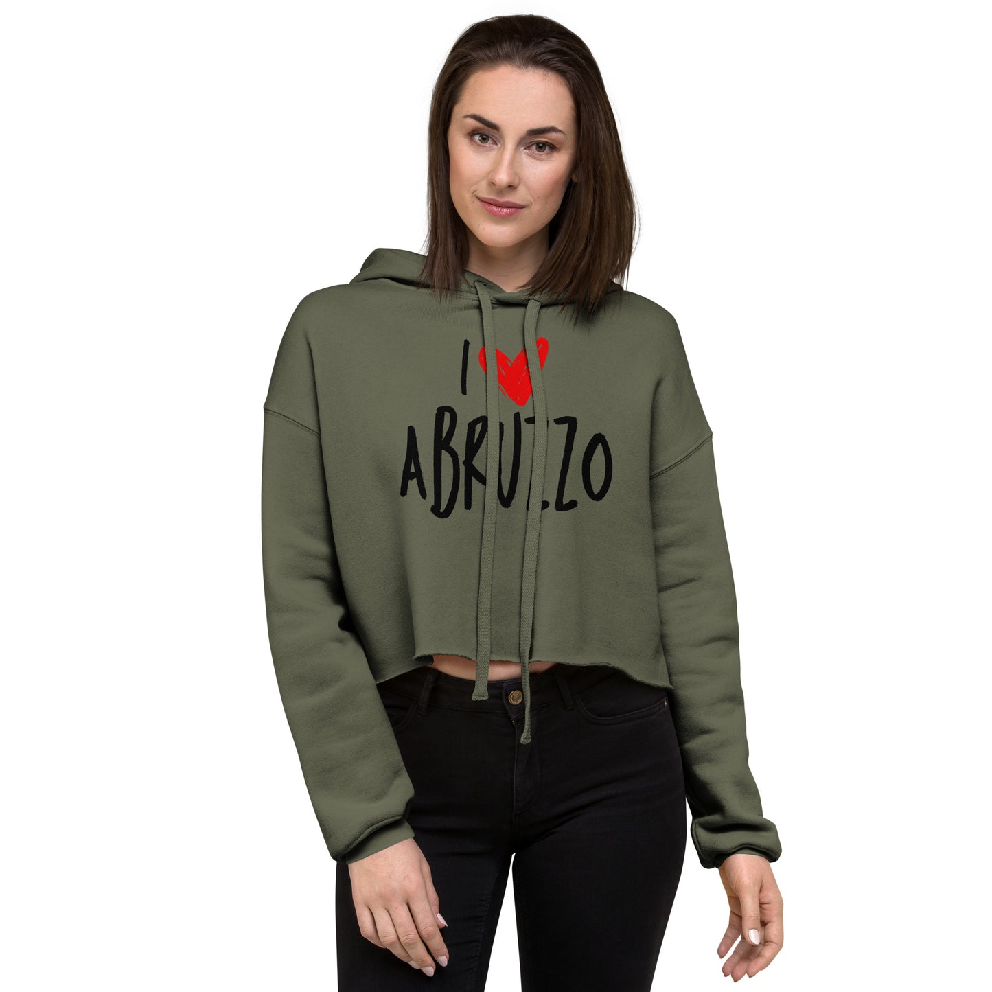 Crop Hoodie | I Love Abruzzo