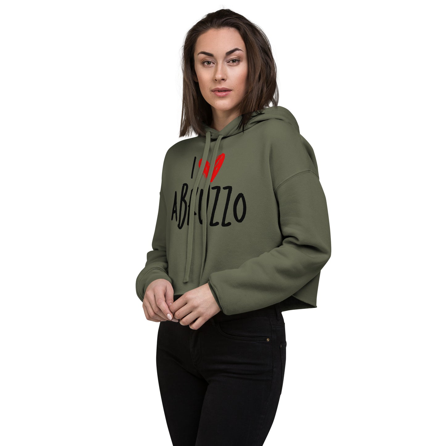 Crop Hoodie | I Love Abruzzo